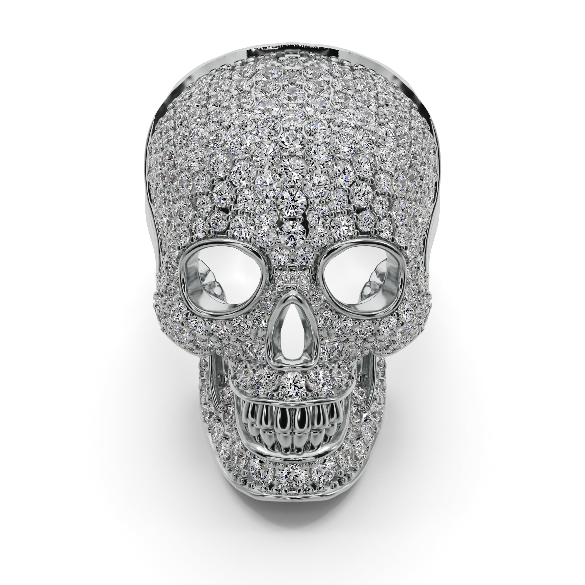 10k Gold Diamond Skull Ring