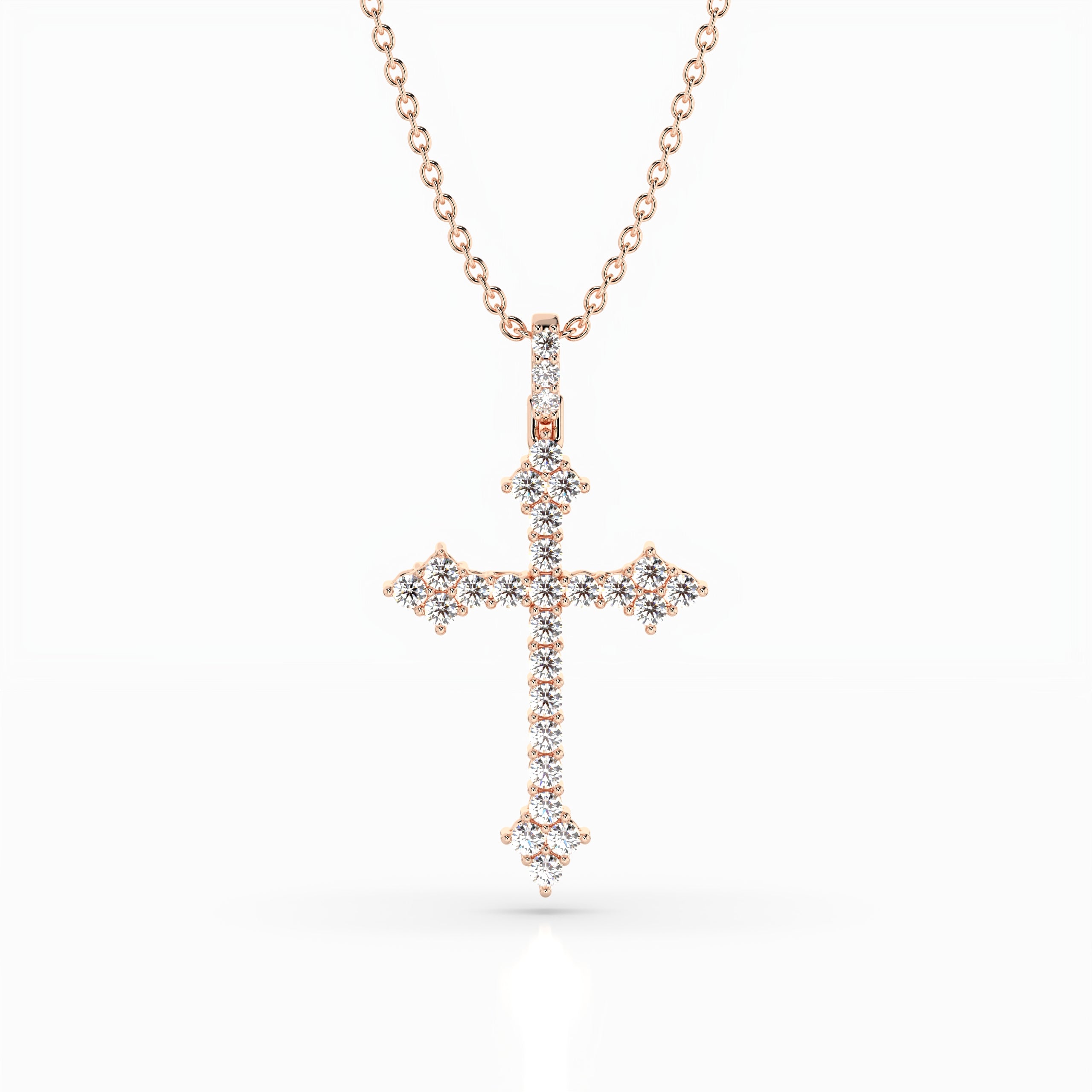 10k Gold Diamond Cross Pendant