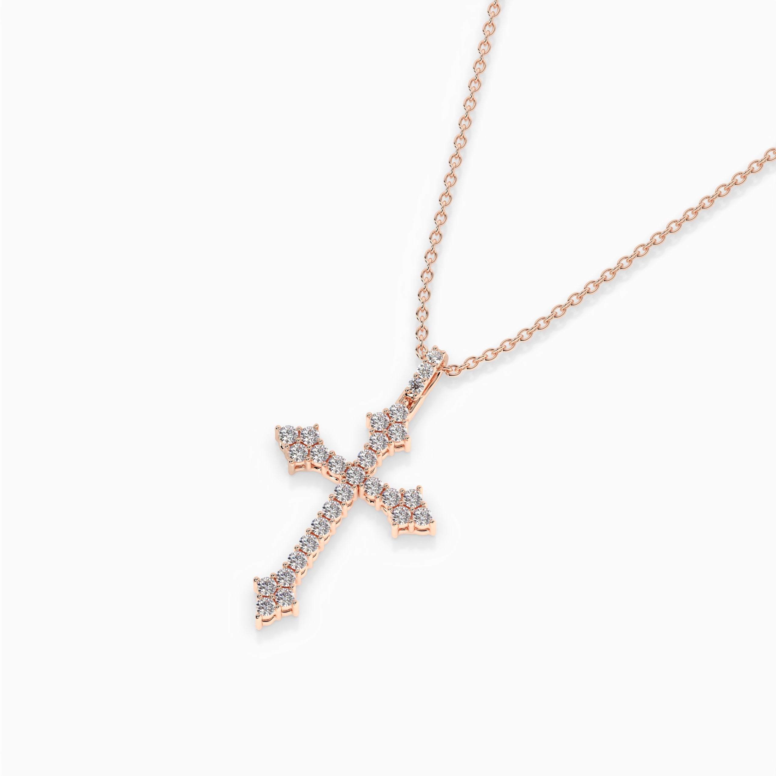 10k Gold Diamond Cross Pendant