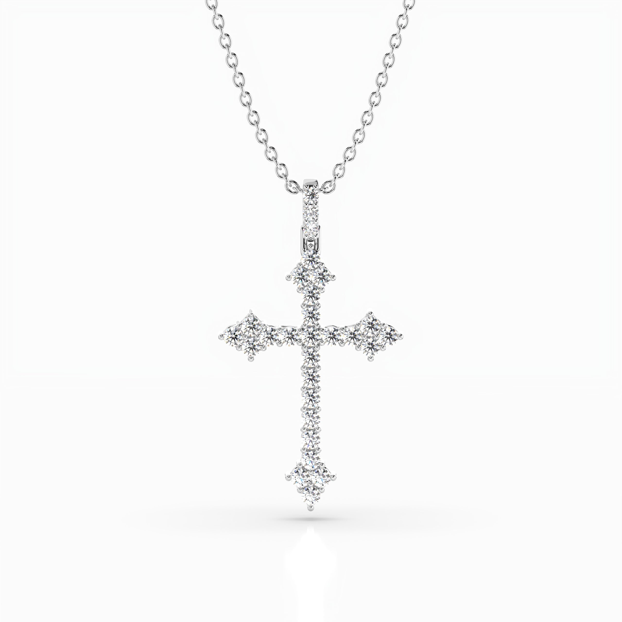 10k Gold Diamond Cross Pendant