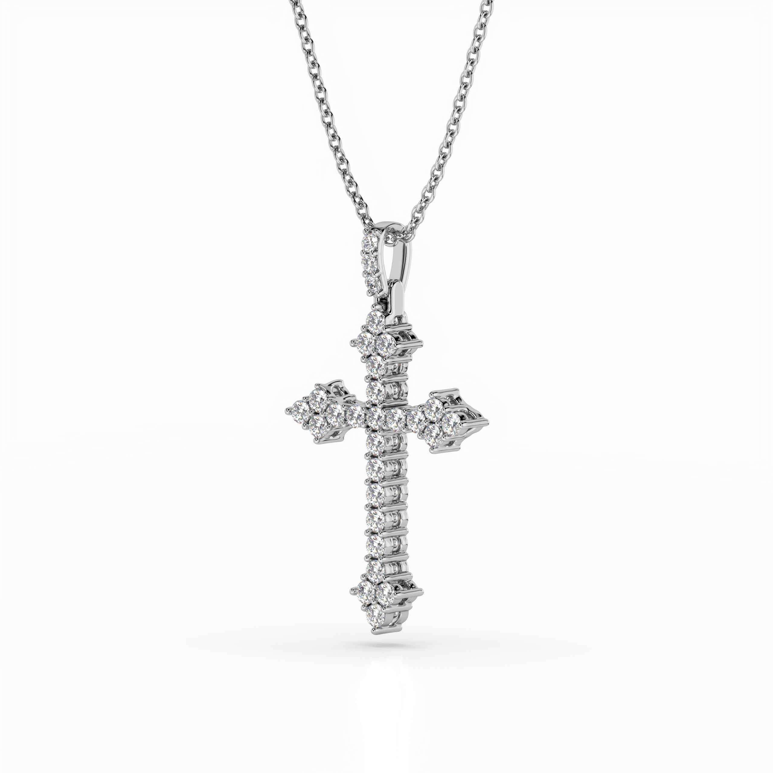 10k Gold Diamond Cross Pendant