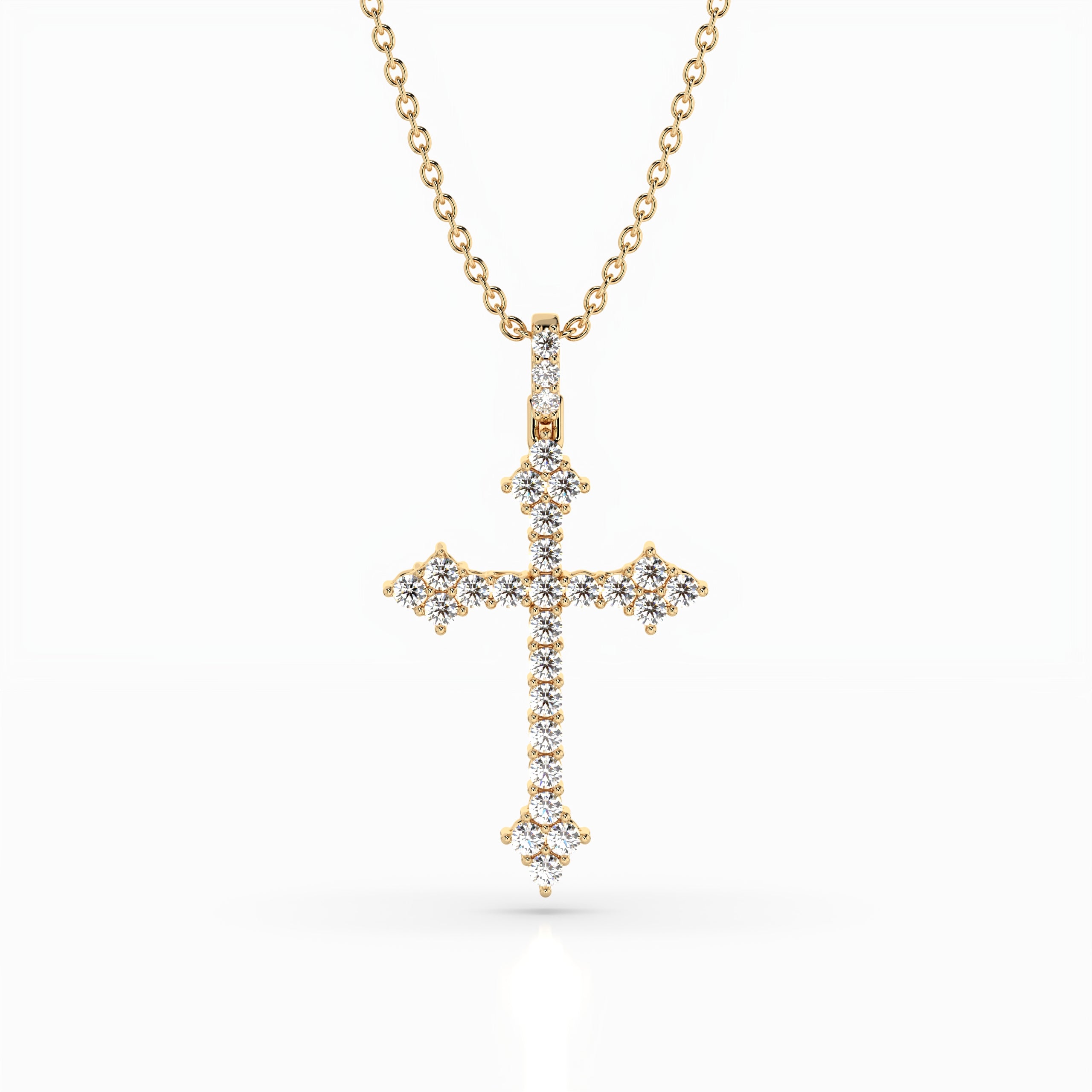 10k Gold Diamond Cross Pendant