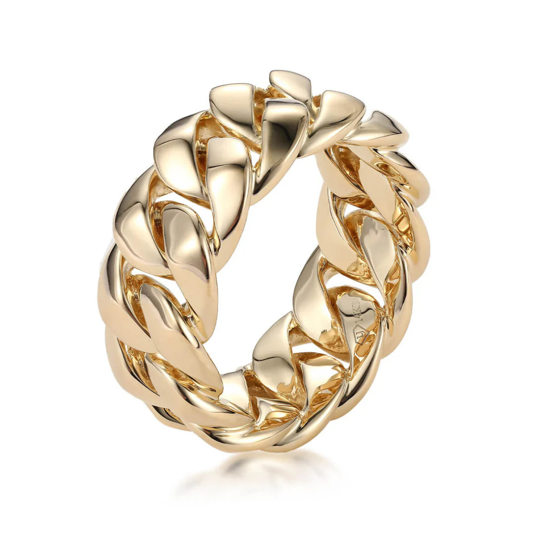 10k Gold Cuban Link Ring