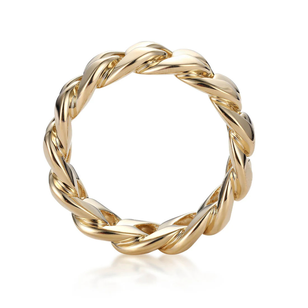 10k Gold Cuban Link Ring